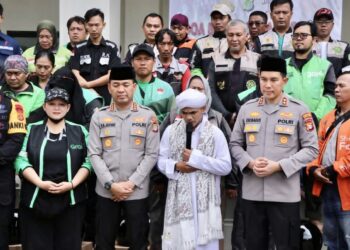 Polres Metro Tangerang Kota Gelar Doa Kebangsaan Bersama Driver Ojol