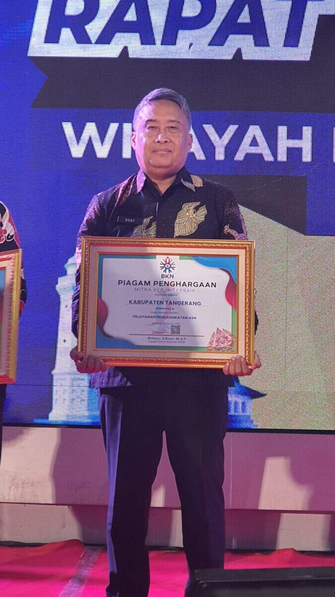 Borong 5 Penghargaan, BKPSDM Kabupaten Tangerang Raih Predikat Mitra Kerja Terbaik BKN Kanreg III Bandung