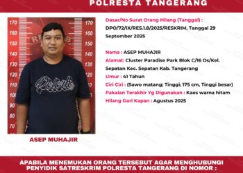 DPO: Mantan Sekretaris Desa Karet, Kecamatan Sepatan, Asep Muhajir, masuk dalam Daftar Pencarian Orang (DPO), setelah ditetapkan tersangka oleh Kepolisian Resort Kota Tangerang dalam kasus penipuan dan penggelapan mobil, Kamis (16/10). (ISTIMEWA)