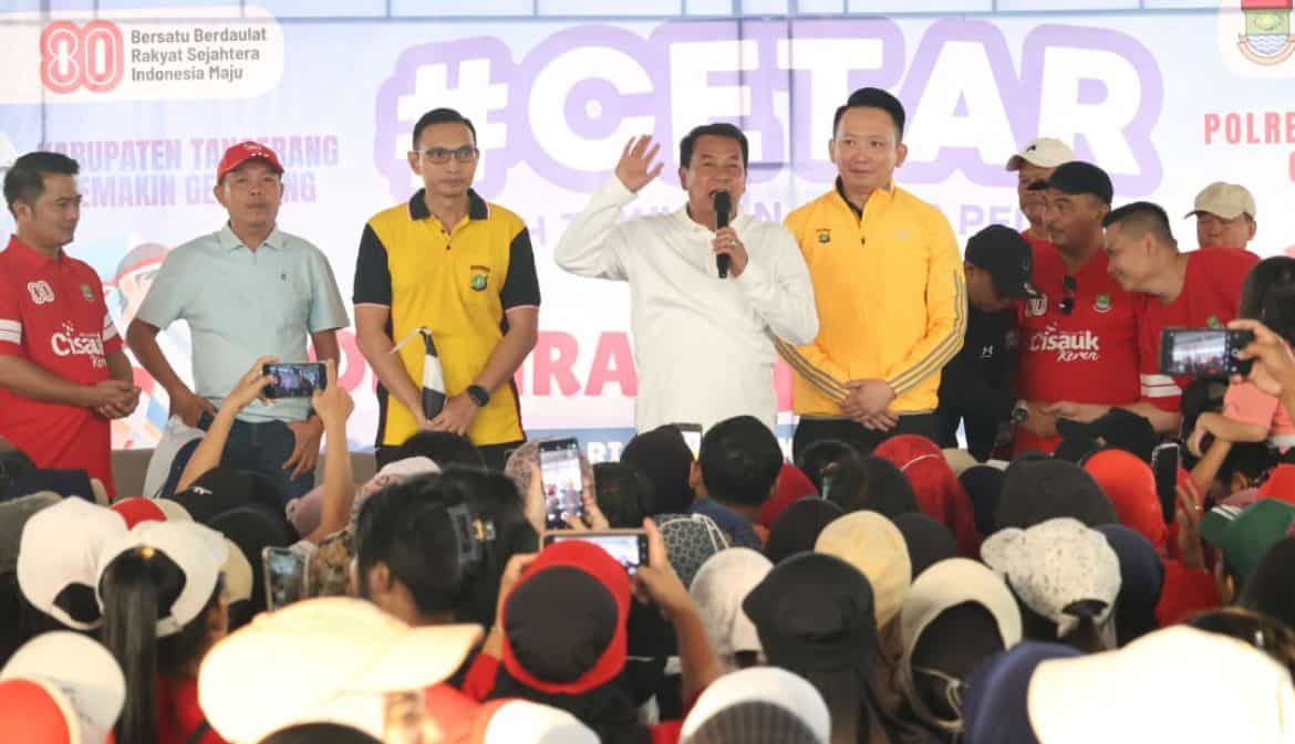 Semarak HUT ke-80 RI di Cisauk, Warga Antusias Ikuti Jalan Sehat hingga Tabligh Akbar