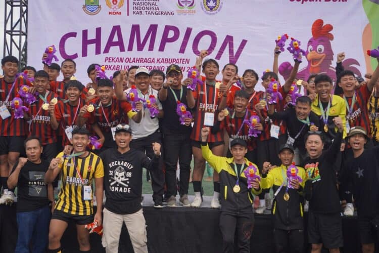 Sindang Jaya Rebut Medali Emas Sepakbola Porkab VI Tangerang