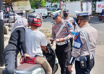 Puluhan Pengendara di Jalan Baru Pemda Tigaraksa Kena Teguran