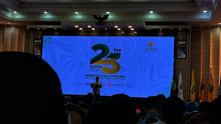 Badan Amil Zakat Nasional (Baznas) Provinsi Banten, menggelar peringatan Milad ke-23, di Pendopo Gubernur Banten, KP3B, Kota Serang, Selasa (2/12/2025). (ISTIMEWA)