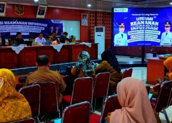 sosialisasi literasi keamanan informasi terhadap sejumlah Aparatur Sipil Negara (ASN), di lingkungan Pemerintah Kabupaten (Pemkab) Serang.  (ISTIMEWA)
