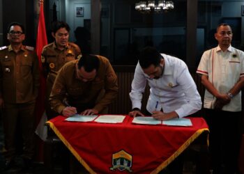 Pemkot Serang, melakukan penandatangan Memorandum of Understanding (MoU), bersama Asosiasi Perusahaan Penempatan Tenaga Kerja Indonesia (Apjati), Senin (8/12/2025).  (ISTIMEWA)