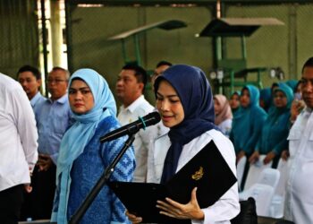 Peringatan Hari Kesatuan Gerak (HKG) PKK ke-53 tingkat Kabupaten Serang Tahun 2025 di Lapangan Tenis Indoor, Rabu (10/12/2025).  (ISTIMEWA)