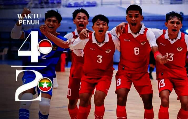 UKIR PRESTASI - M. Ibnu Alan (16) (tengah), dalam turnamen Piala AFF Futsal U-16 2025. (ISTIMEWA)