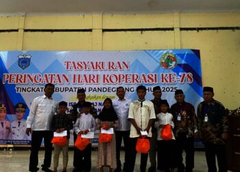 Peringati Hari Koperasi tingkat Kabupaten Pandeglang, diisi dengan galang dana dan santunan Yatim Piatu. (ISTIMEWA)