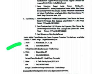 Mantan Ketua KPU Lebak Ditetapkan Jadi Direktur PDAM Tirta Kalimaya