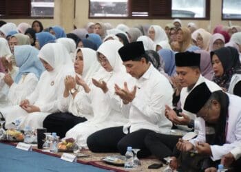 Pelaksanaan Peringatan Isra' Mi'raj Nabi Muhammad SAW, tingkat Kabupaten Pandeglang, di Pendopo Bupati Pandeglang, Kamis (15/1/2026). (ISTIMEWA)