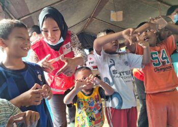 PMI Hadirkan Layanan PSS untuk Pulihkan Trauma Anak Pengungsi