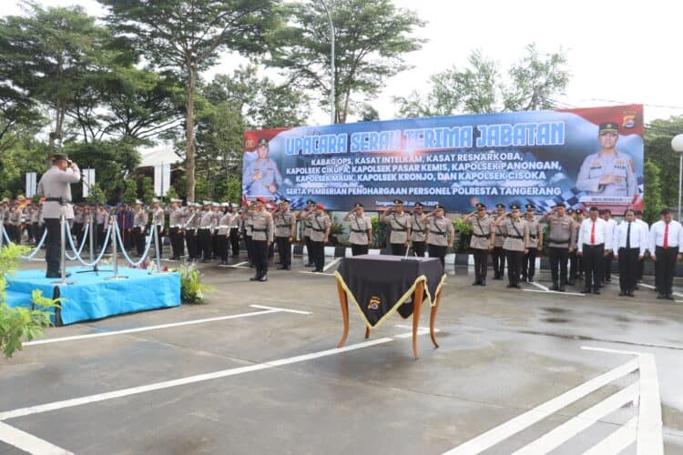 Polresta Tangerang Rotasi Kabag, Kasat, dan Kapolsek