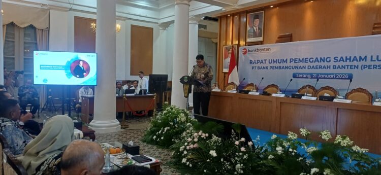 GELAR RUPS-LB – Bank Banten gelar Rapat Umum Pemegang Saham Luar Biasa (RUPS-LB) Tahun 2026, di Gedung Negara Provinsi Banten, Jalan Brigjen KH Syam’un No. 5, Kota Serang, Banten, Rabu (21/1/2026). (ISTIMEWA)