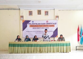 PGRI Kecamatan Menes, menggelar pelantikan pengurus, oleh Ketua PGRI Kabupaten Pandeglang, Sutoto. (ISTIMEWA)