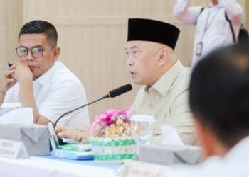 MENYAMPAIKAN ARAHAN : Menhub Dudy Purwagandhi menyampaikan arahan dalam rakor pengamanan arus mudik Lebaran 2026. (ISTIMEWA)