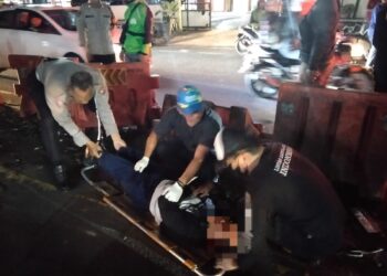 LAKA LANTAS - Kecelakan yang menewaskan seorang pengendara, terjadi di Jalan Ir Juanda, Kelurahan Cempaka Putih, Kecamatan Ciputat, Kota Tangerang Selatan (Tangsel), Jumat (27/2/2026). (ISTIMEWA)