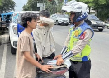Pengendara Tanpa Helm Jadi Pelanggaran Terbanyak di Lebak