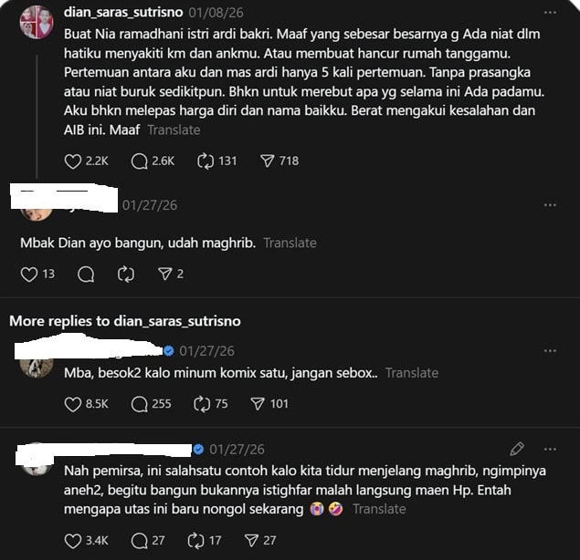 Minta Maaf ke Nia Ramadhani, Wanita Ini Diduga Selingkuhan Ardi Bakrie
