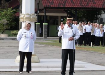 Bupati dan Wabup Pimpin Apel Sekaligus Halal Bihalal bersama ASN Pemkab Tangerang