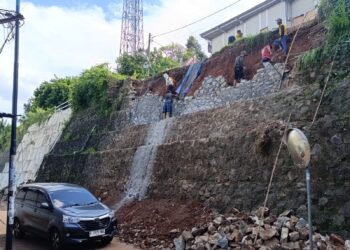 Tebing Longsor di Ciater Tangsel Akhirnya Diperbaiki