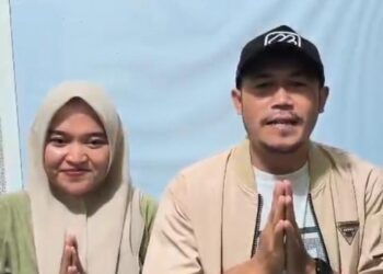 Korban penjambretan di Carita, Kabupaten Pandeglang, menyampaikan ucapan terima kasih kepada jajaran Polda Banten. (ISTIMEWA)
