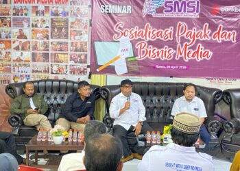 Suasana Halal Bihalal SMSI Provinsi Banten, Kamis (9/4/2026). (ISTIMEWA)