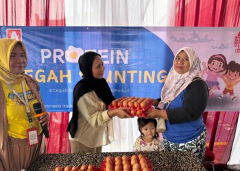 3.600 Butir Telur Alfamidi Tekan Angka Stunting di Kota Tangerang Selaan