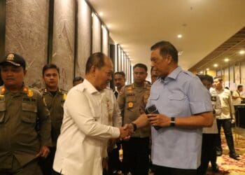 RAKOR PROGRAM MBG - Rapat Koordinasi dan Evaluasi dengan Badan Gizi Nasional (BGN), di salah satu Hotel di Kota Serang, Rabu (22/4/2026). (ISTIMEWA)