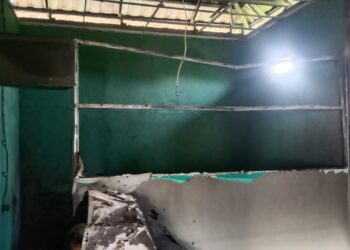 Kondisi rumah Wakil Ketua DPRD Kabupaten Serang, pasca peristiwa kebakaran, Selasa (28/4/2026). (ISTIMEWA)