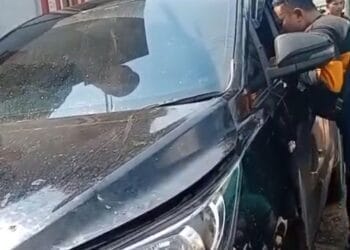 Laka Lantas tinggal, di depan SDN Sukaratu 5, Kelurahan Sukasari, Kecamatan Majasari, Kabupaten Pandeglang, Kamis (30/4/2026). (ISTIMEWA)