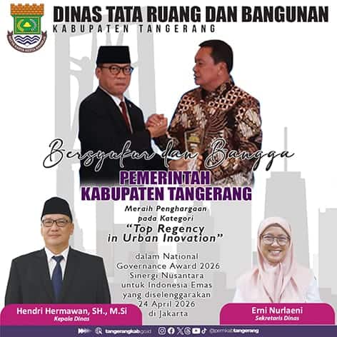 Kabupaten Tangerang Meraih Penghargaan Top Regency In Urban inovation (Hendri Hermawan, SH., M.Si)