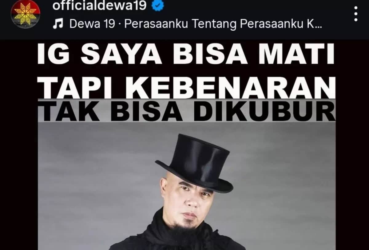 Usai Singgung Isu Perselingkuhan, Akun Instagram Ahmad Dhani Hilang