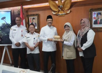 Bupati Pandeglang Raden Dewi Setiani, bertemu dengan Mensos RI Saifullah Yusuf, Rabu (6/5/2026). (ISTIMEWA)