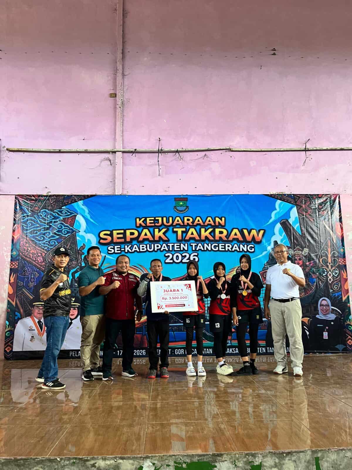 Jaring Atlet Potensial, 177 Pelajar Berkompetisi di Kejuaraan Sepak Takraw Kabupaten Tangerang