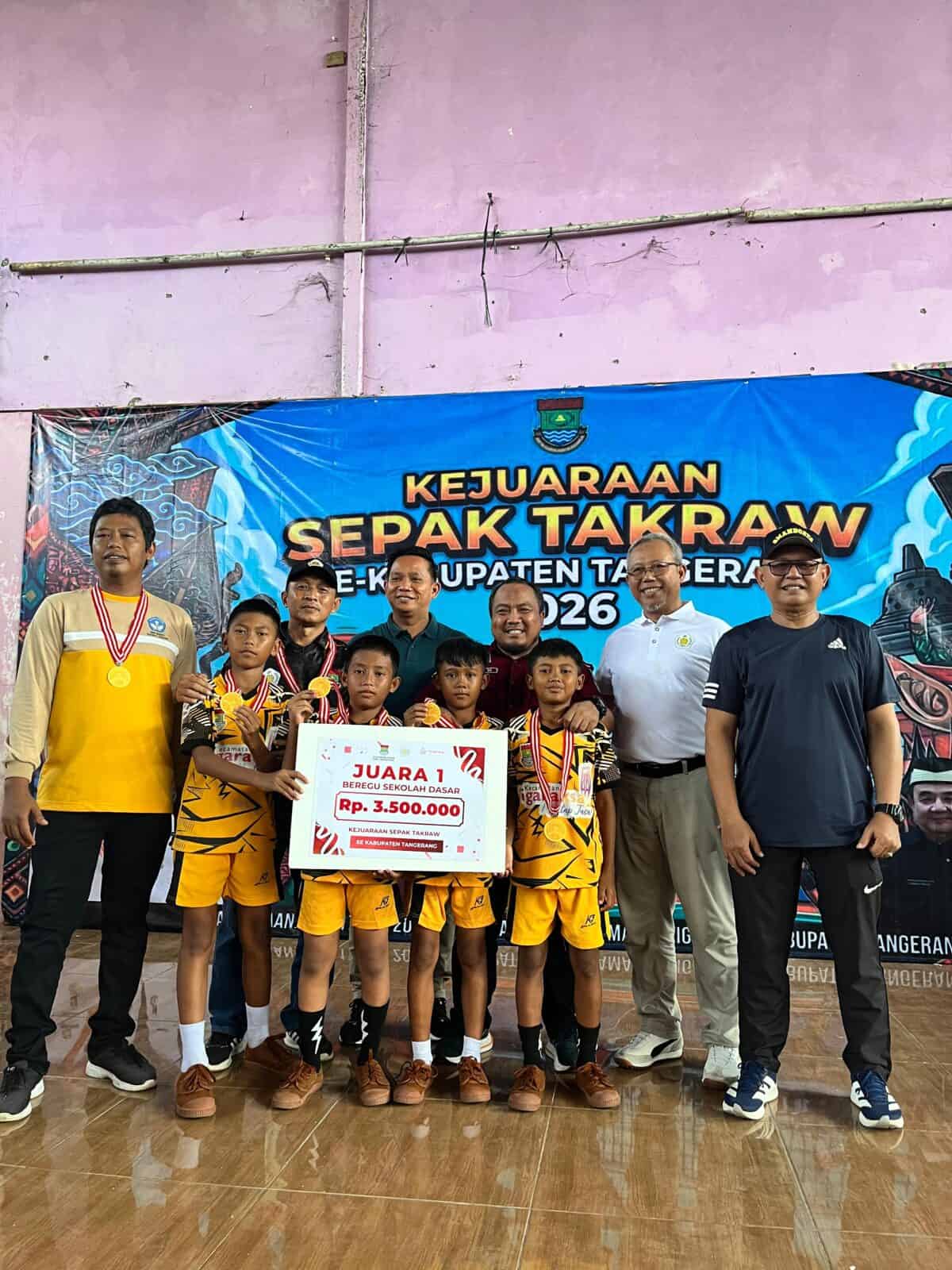 Jaring Atlet Potensial, 177 Pelajar Berkompetisi di Kejuaraan Sepak Takraw Kabupaten Tangerang
