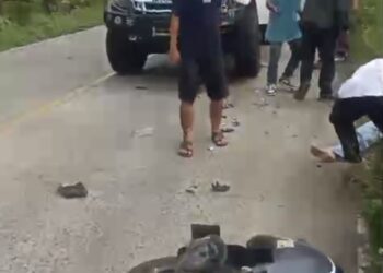 KECELAKAAN LALU LINTAS - Peristiwa laka lantas maut, kembali terjadi di Jalan Raya Labuan - Panimbang, tepatnya di Kampung Sinar Mulya, RT 002 RW 003, Desa Tegal Papak, Kecamatan Pagelaran, Kabupaten Pandeglang, Sabtu (9/5/2026) sekira pukul 15.30 WIB. (ISTIMEWA)