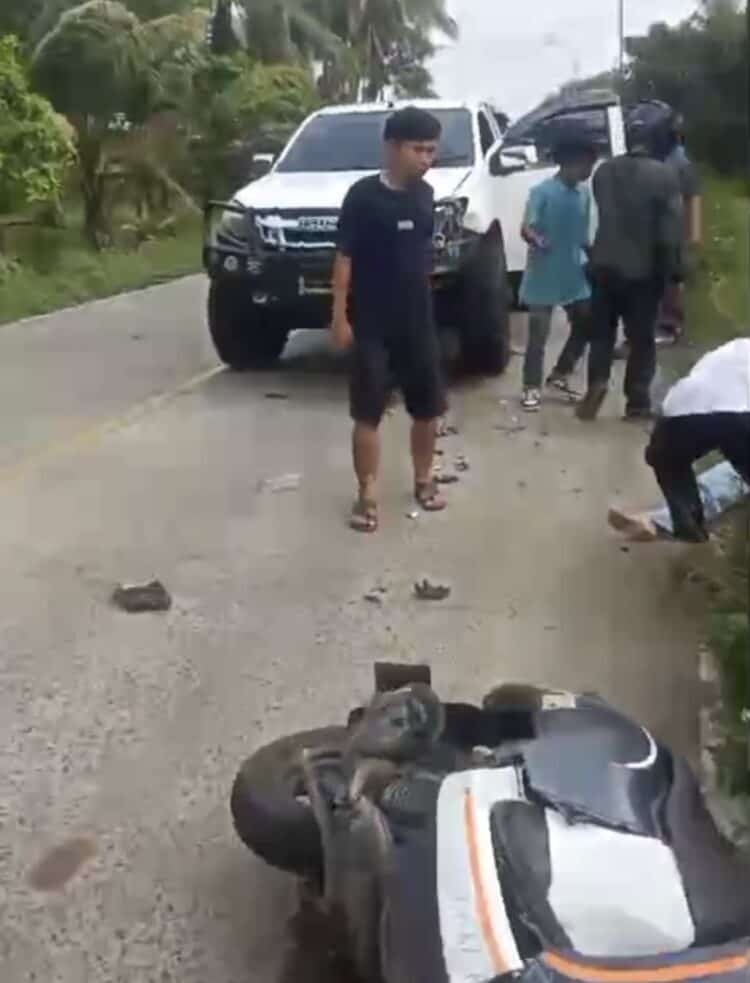 KECELAKAAN LALU LINTAS - Peristiwa laka lantas maut, kembali terjadi di Jalan Raya Labuan - Panimbang, tepatnya di Kampung Sinar Mulya, RT 002 RW 003, Desa Tegal Papak, Kecamatan Pagelaran, Kabupaten Pandeglang, Sabtu (9/5/2026) sekira pukul 15.30 WIB. (ISTIMEWA)