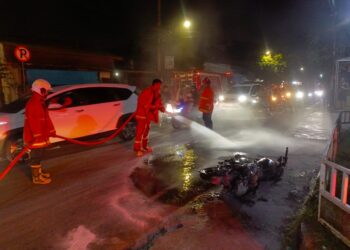 Usai Isi BBM, Motor Bertangki Besar Tiba-Tiba Terbakar di SPBU Neroktog