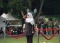 UPACARA HARI LAHIR PANCASILA – Bupati Pandeglang Raden Dewi Setiani, bertindak sebagai inspektur upacara Peringatan Hari Lahir Pancasila, di halaman Makodim 0601/Pandeglang, Senin (1/6/2026). (ISTIMEWA)