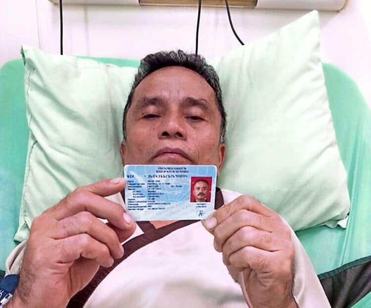 Pasien asal Kabupaten Serang, yang sedang dirawat di RS Kota Bekasi. (ISTIMEWA)