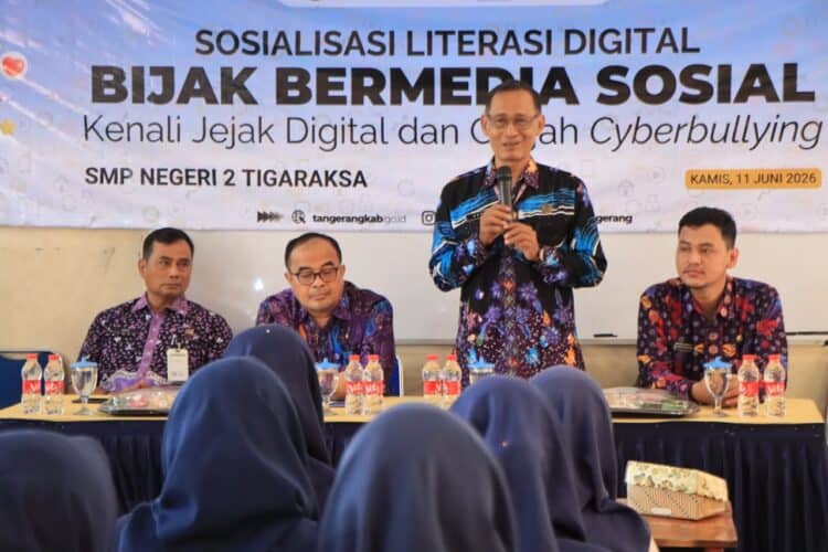 Ingatkan Bahaya Jejak Digital, Diskominfo Kabupaten Tangerang Edukasi Siswa SMPN 2 Tigaraksa