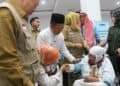 Kepulangan jamaah haji asal Kabupaten Serang, disambut Wakil Bupati (Wabup) Najib Hamas, Senin (22/6/2026). (ISTIMEWA)
