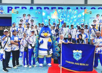 FOTO BERSAMA - Para atlet berfoto bersama, usai mengikuti Pekan Paralympic Pelajar Daerah (Peparepda) IX Provinsi Banten Tahun 2026. (ISTIMEWA)