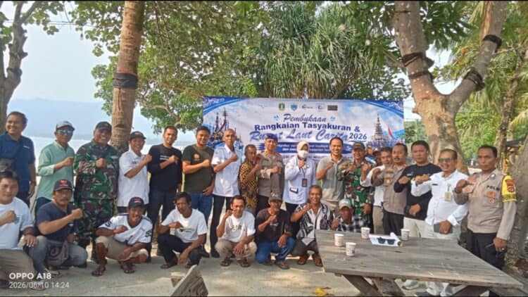 PEMBUKAAN – Suasana acara pembukaan tasyakuran dan ruwat laut Carita 2026, di salah satu hotel dan cottage di kawasan Carita, Rabu (10/6/2026). (ISTIMEWA)