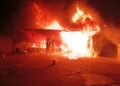 Indomaret di Jalam M Toha Kota Tangerang Terbakar Hebat