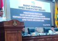 RAPAT PARIPURNA - Rapat Paripurna Dewan Perwakilan Rakyat Daerah (DPRD) Kabupaten Serang, memberikan 6 catatan terhadap Organisasi Perangkat Daerah (OPD) Pemerintah Kabupaten (Pemkab) Serang. (ISTIMEWA)