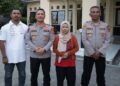 MENERIMA LAPORAN : Kabid Humas Polda Banten Kombespol Maruli Ahiles Hutapea (dua dari kiri), menerima laporan dugaan tindak kekerasan seksual. (ISTIMEWA)