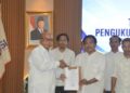 PELANTIKAN - Pengurus Pokja Newsroom Jaga Desa Kabupaten/Kota Se-Banten, dilantik di GSG DPRD Provinsi Banten, Kamis (23/7/2026). (ISTIMEWA)